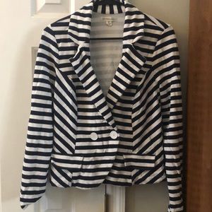 Blue and white blazer